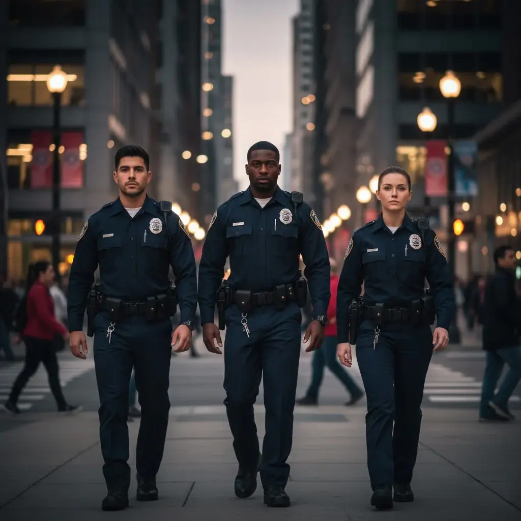 XpressGuards security team on patrol in a city center